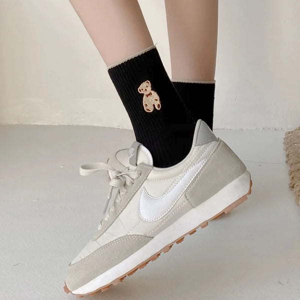 Cozy Bear Print Socks